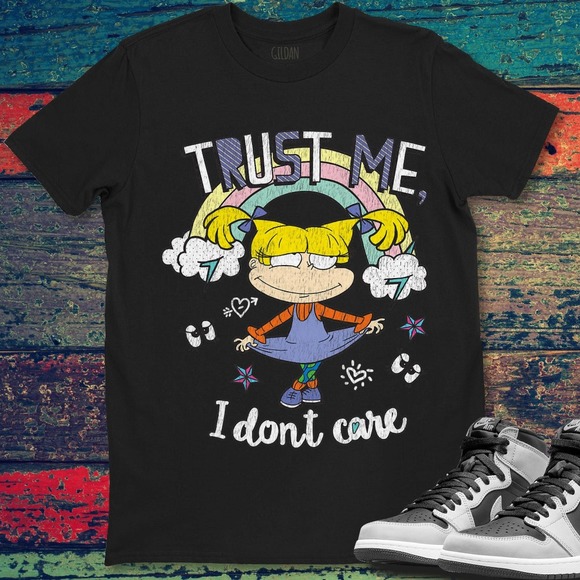 Rugrats Angelica Trust Me I Don't Care Funny Unisex Gift T-Shirt - Picture 1 of 2